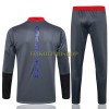 Manchester United Sweatshirts Anzüge Suit Quarter-zip 2022-23 Dunkelgraue Für Kinder